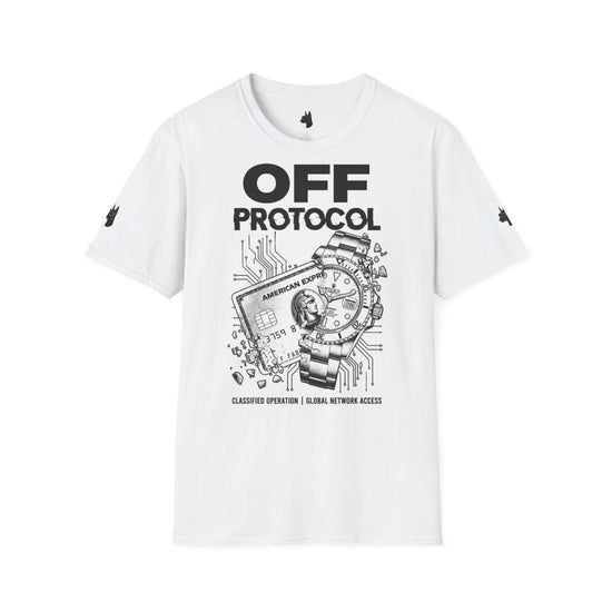 OFF Protocol Graphic Tee — Crypto Circuit Watch Design
