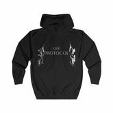 After dark zip up hoodie in classic fit with soft fleece and embroidery option