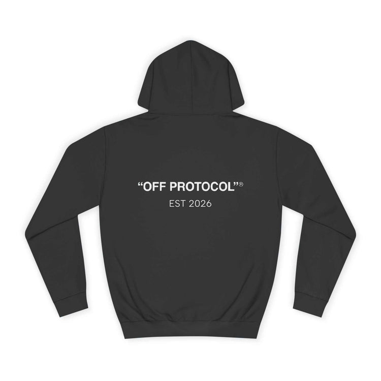 Black Bling Script Hoodie with rhinestone scatter and sparkling crystal "Unruled" logo on chest