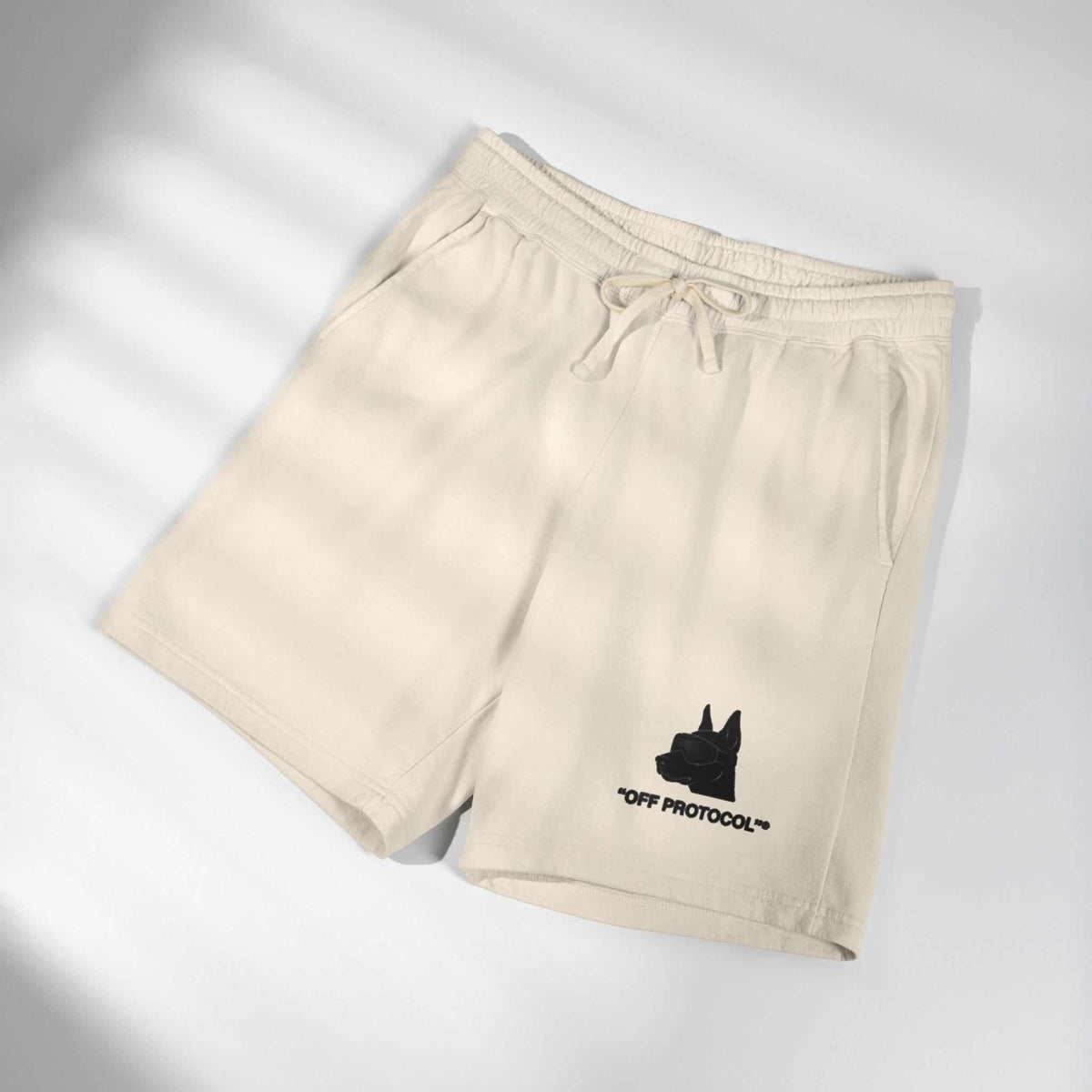 Off Protocol Lightweight Fleece Shorts – fabric detail